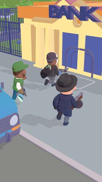 Скачать взломанную Merge Gangster Heist [Бесплатные покупки] MOD apk на Андроид