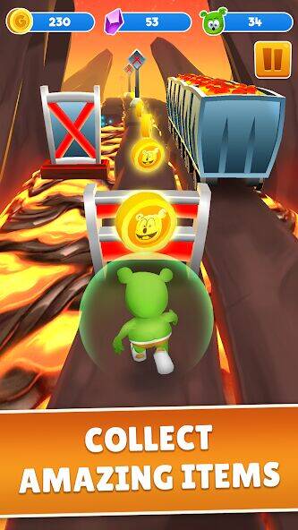 Скачать взломанную Gummy Bear Run-бесконечный бег [Много денег] MOD apk на Андроид