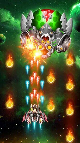 Скачать взломанную Space Shooter: Galaxy Attack [Много денег] MOD apk на Андроид