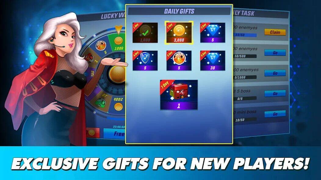 Скачать взломанную Thunder Fighter: Superhero [Много монет] MOD apk на Андроид