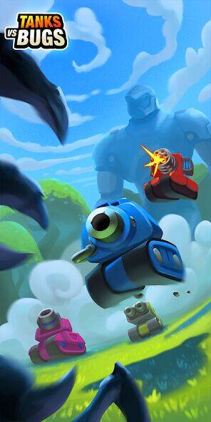 Скачать взломанную Tanks vs Bugs [Бесплатные покупки] MOD apk на Андроид