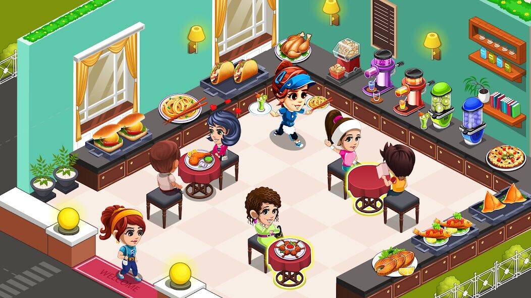 Скачать взломанную Cooking Restaurant Kitchen [Много монет] MOD apk на Андроид