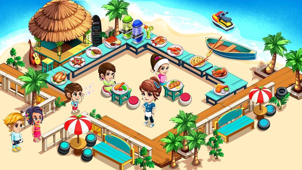 Скачать взломанную Cooking Restaurant Kitchen [Много монет] MOD apk на Андроид