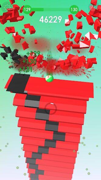 Скачать взломанную Прыгающий шарик разбивает стек [Мод меню] MOD apk на Андроид