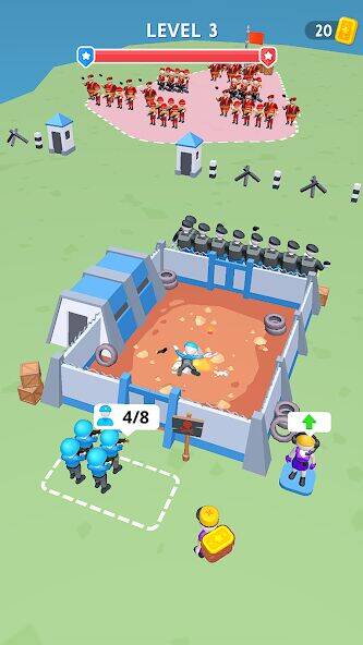 Скачать взломанную Army War Camp—Battle Game [Много монет] MOD apk на Андроид