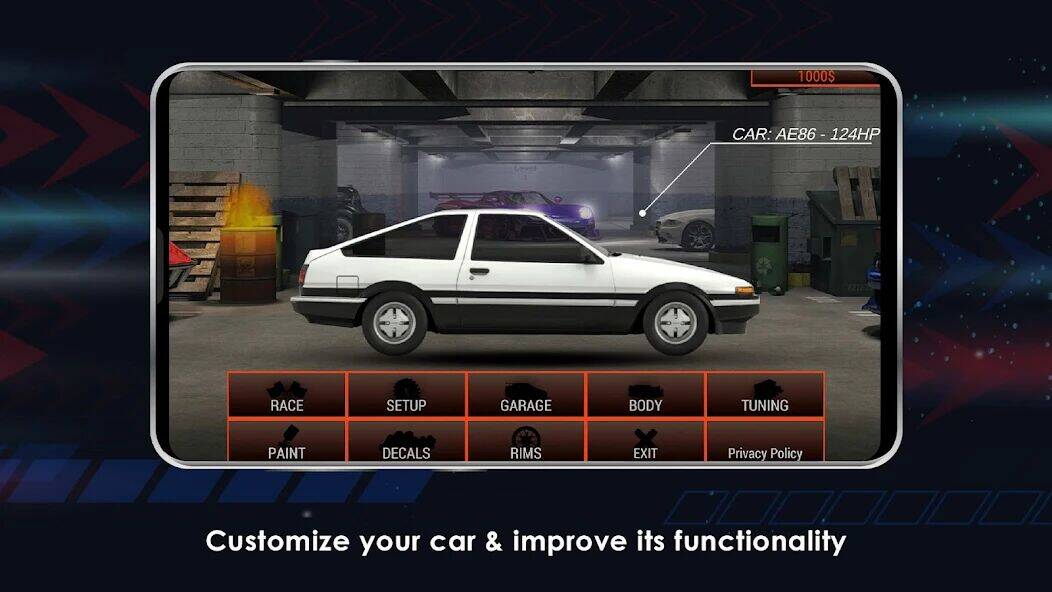 Скачать взломанную Japan Drag Racing [Мод меню] MOD apk на Андроид