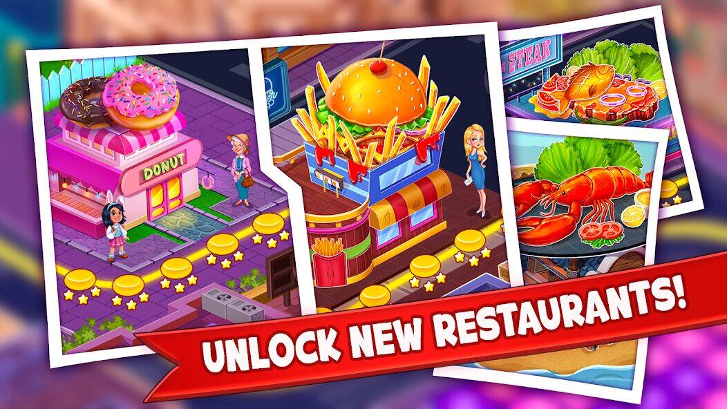 Скачать взломанную Cooking Max:кафе ресторан игра [Бесплатные покупки] MOD apk на Андроид