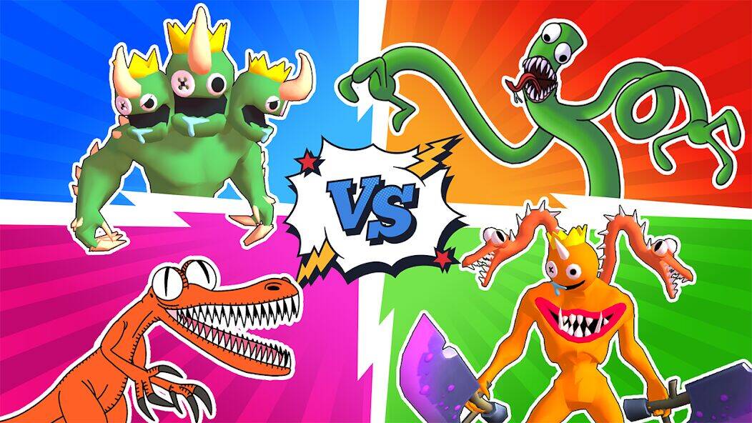 Скачать взломанную Monster Rampage: Merge Rainbow [Много монет] MOD apk на Андроид