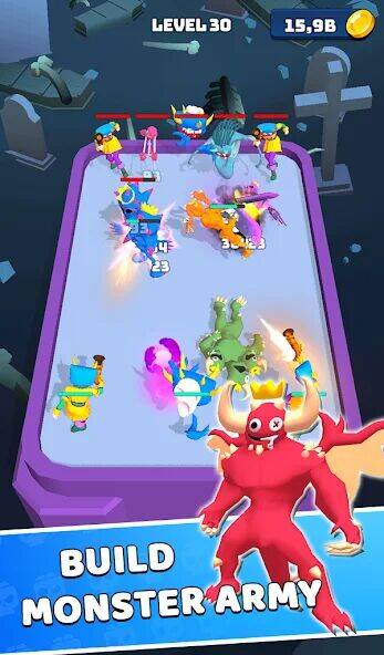 Скачать взломанную Monster Rampage: Merge Rainbow [Много монет] MOD apk на Андроид