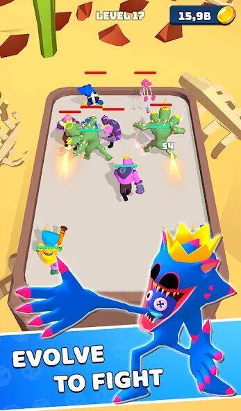 Скачать взломанную Monster Rampage: Merge Rainbow [Много монет] MOD apk на Андроид