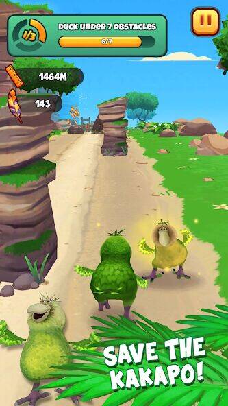 Скачать взломанную Kakapo Run: Animal Rescue Game [Много монет] MOD apk на Андроид