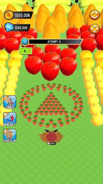 Скачать взломанную Fruit hole: Black hole [Много монет] MOD apk на Андроид