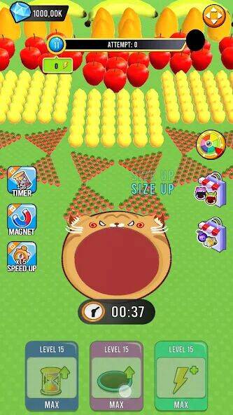Скачать взломанную Fruit hole: Black hole [Много монет] MOD apk на Андроид