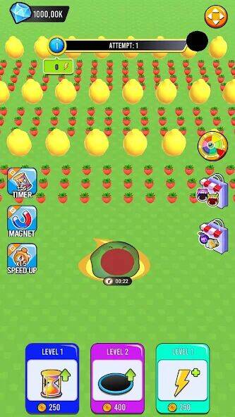 Скачать взломанную Fruit hole: Black hole [Много монет] MOD apk на Андроид