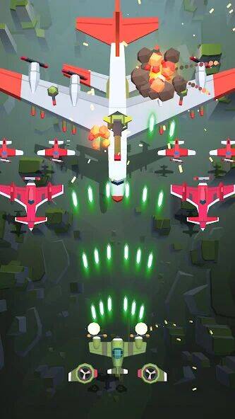 Скачать взломанную Burning Sky: Aircraft Combat [Много денег] MOD apk на Андроид