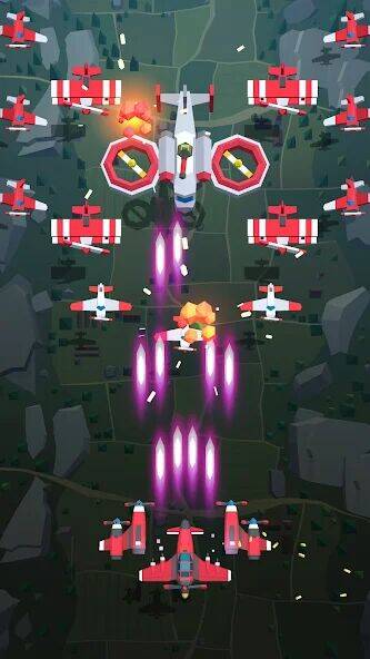 Скачать взломанную Burning Sky: Aircraft Combat [Много денег] MOD apk на Андроид