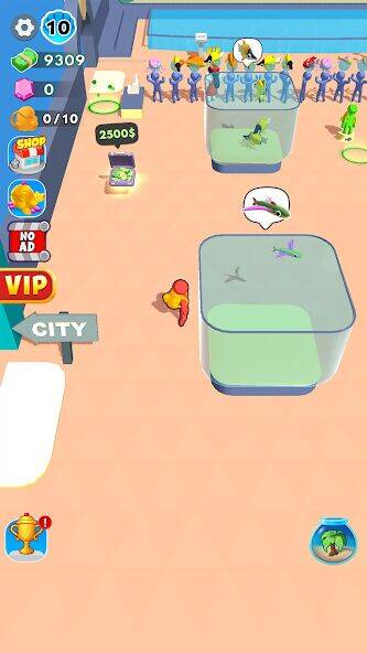Скачать взломанную Aquarium Land - Fishbowl World [Много монет] MOD apk на Андроид