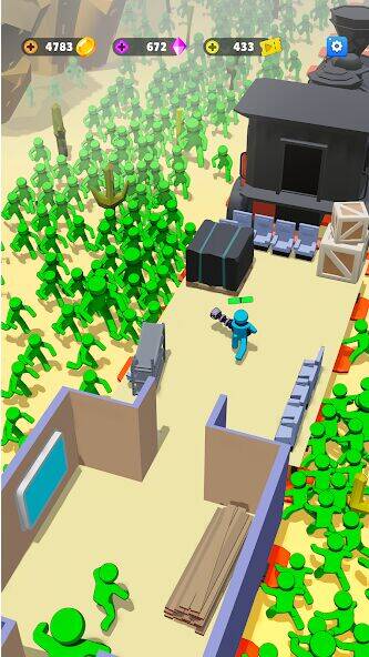 Скачать взломанную Train Defense: Зомби Игра [Много монет] MOD apk на Андроид