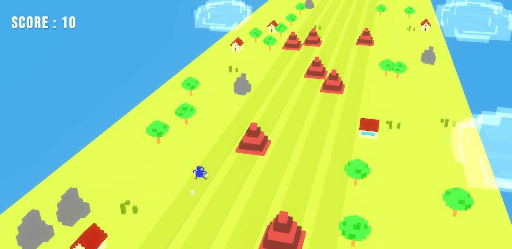 Скачать взломанную Sanic Run 3D [Много монет] MOD apk на Андроид