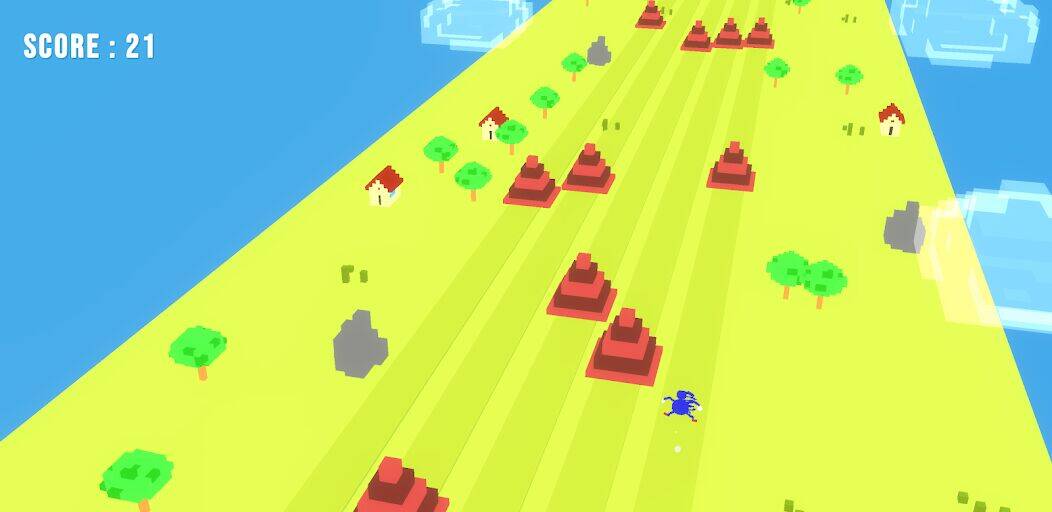 Скачать взломанную Sanic Run 3D [Много монет] MOD apk на Андроид