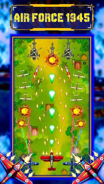 Скачать взломанную Air Force 1945 Sky Attack [Много денег] MOD apk на Андроид