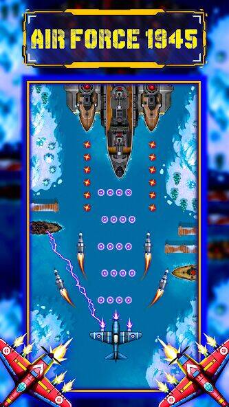 Скачать взломанную Air Force 1945 Sky Attack [Много денег] MOD apk на Андроид
