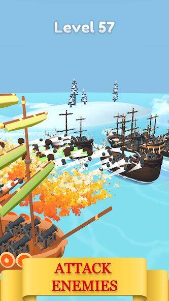 Скачать взломанную Merge Pirates [Много денег] MOD apk на Андроид