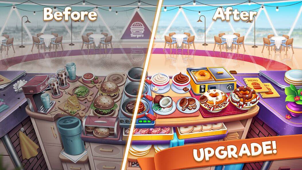 Скачать взломанную Кулинарные игры в ресторане [Много монет] MOD apk на Андроид