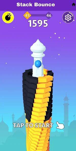 Скачать взломанную Stack bounce Online Ball [Много монет] MOD apk на Андроид