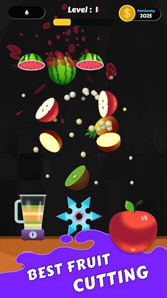 Скачать взломанную Fruit Cut Master - Crazy Slash [Бесплатные покупки] MOD apk на Андроид