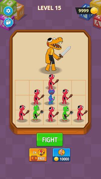 Скачать взломанную Merge Rainbow Friend [Бесплатные покупки] MOD apk на Андроид