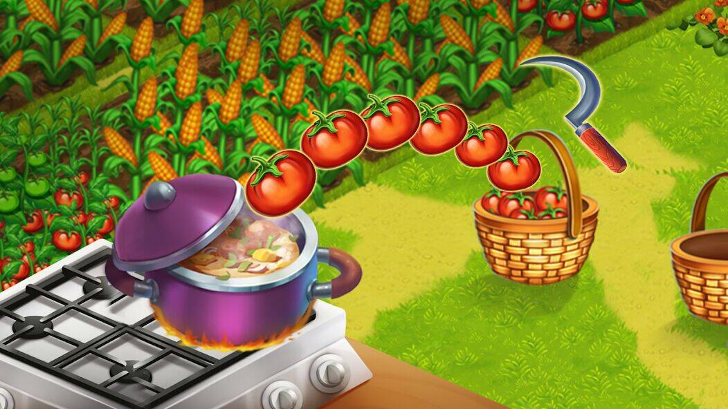 Скачать взломанную Кулинарный рынок-повар и ферма [Много монет] MOD apk на Андроид