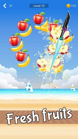 Скачать взломанную Fruit Sniper [Много денег] MOD apk на Андроид