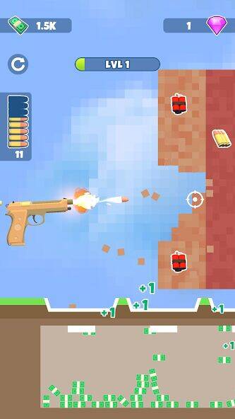 Скачать взломанную Gun Crusher: Aнти стресс игра [Много монет] MOD apk на Андроид