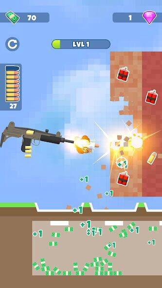 Скачать взломанную Gun Crusher: Aнти стресс игра [Много монет] MOD apk на Андроид