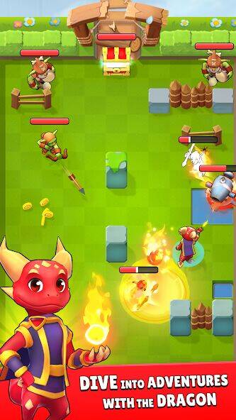 Скачать взломанную Dragono: Лучники и Драконы [Много денег] MOD apk на Андроид