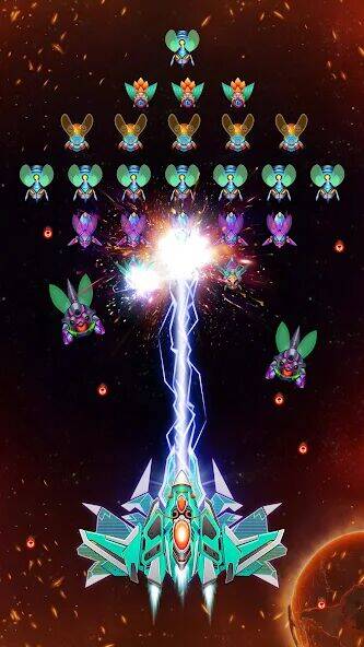 Скачать взломанную Galaxy attack - Alien shooter [Мод меню] MOD apk на Андроид