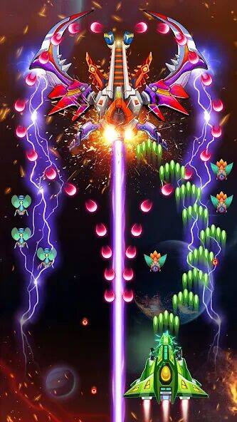 Скачать взломанную Galaxy attack - Alien shooter [Мод меню] MOD apk на Андроид
