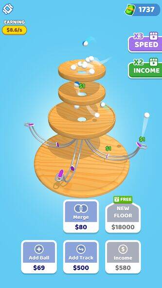 Скачать взломанную Spinning Balls [Много денег] MOD apk на Андроид