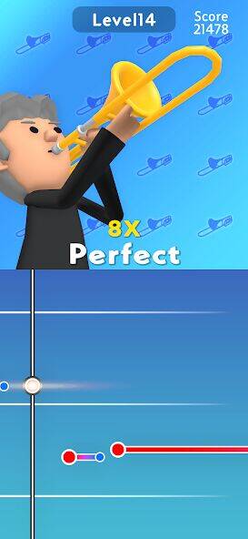 Скачать взломанную Trombone! [Много монет] MOD apk на Андроид