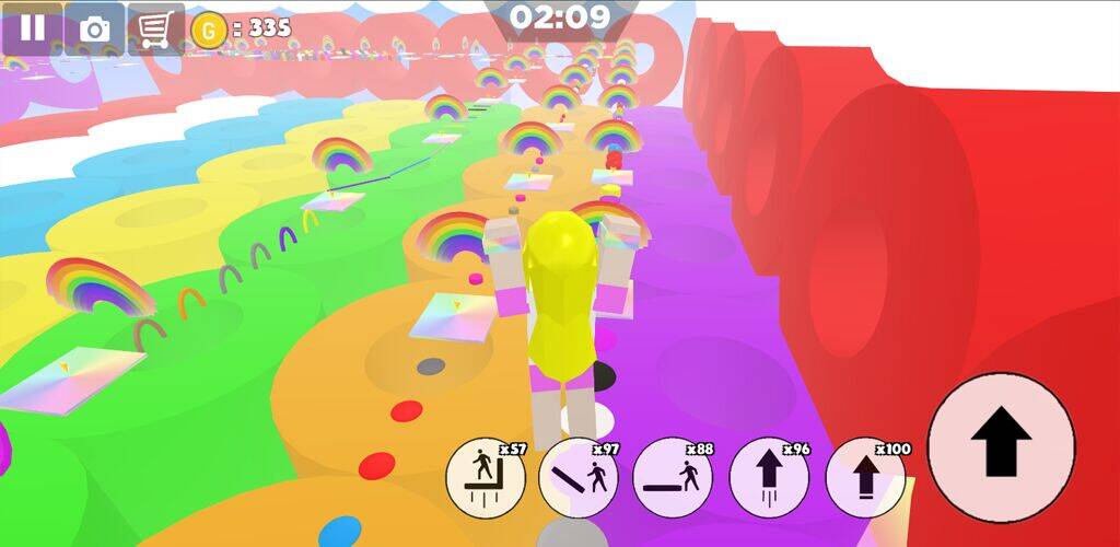 Скачать взломанную Rainbow Parkour sweet Girl [Бесплатные покупки] MOD apk на Андроид