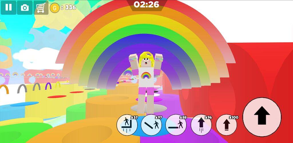 Скачать взломанную Rainbow Parkour sweet Girl [Бесплатные покупки] MOD apk на Андроид