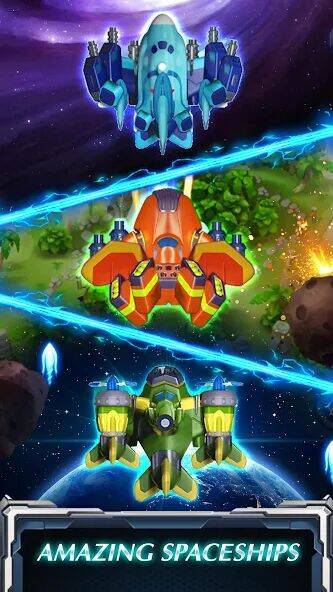 Скачать взломанную Skyforce Invaders [Много денег] MOD apk на Андроид