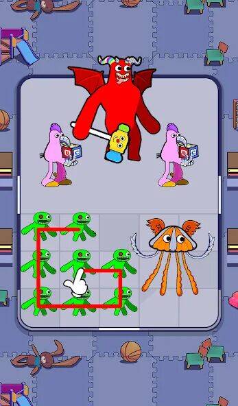 Скачать взломанную Merge Master: Monster Garten [Много денег] MOD apk на Андроид