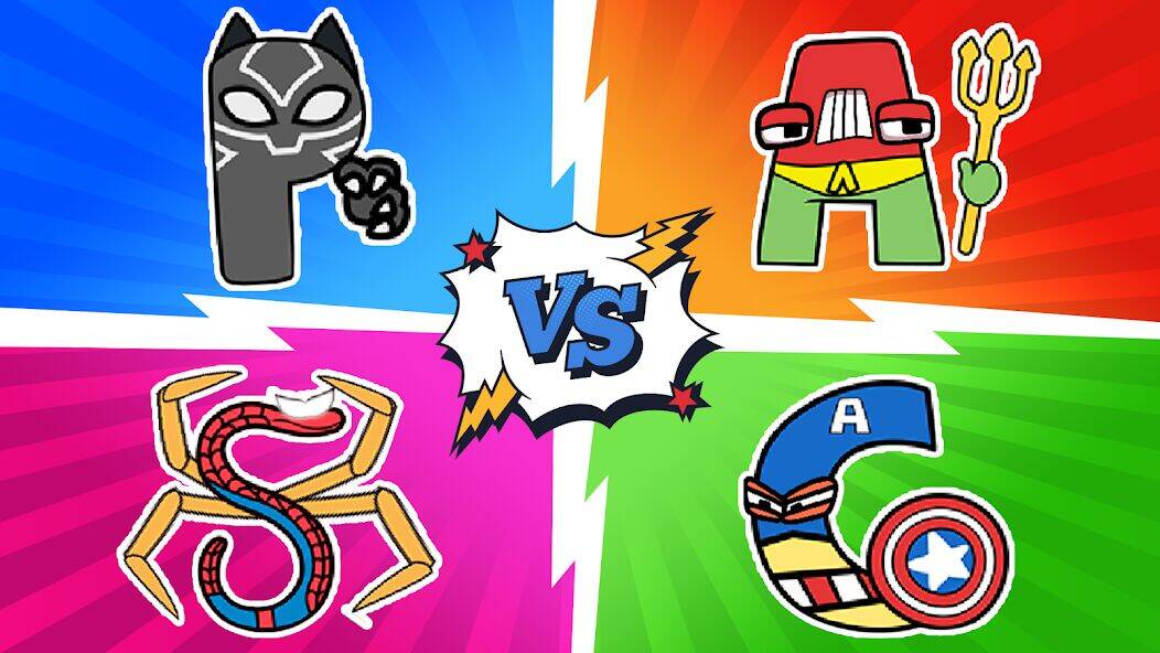 Скачать взломанную Merge Alphabet 2D Fusion Fight [Много денег] MOD apk на Андроид