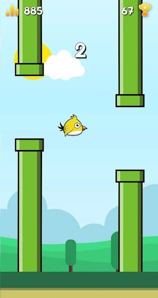 Скачать взломанную Flippy Bird - Flying bird [Бесплатные покупки] MOD apk на Андроид