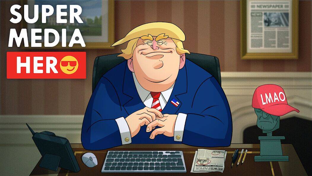 Скачать взломанную Super Media Hero: Emoji War [Много монет] MOD apk на Андроид