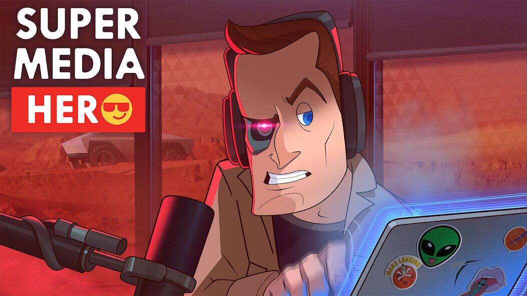 Скачать взломанную Super Media Hero: Emoji War [Много монет] MOD apk на Андроид