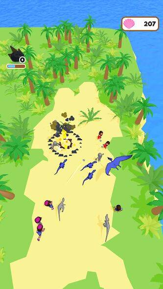 Скачать взломанную Jurassic History Raid [Много денег] MOD apk на Андроид