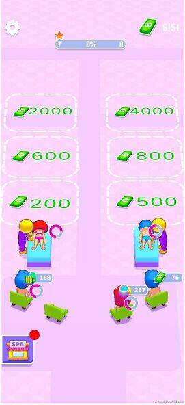 Скачать взломанную IDLE Spa Salon - 3D Arcade [Много денег] MOD apk на Андроид